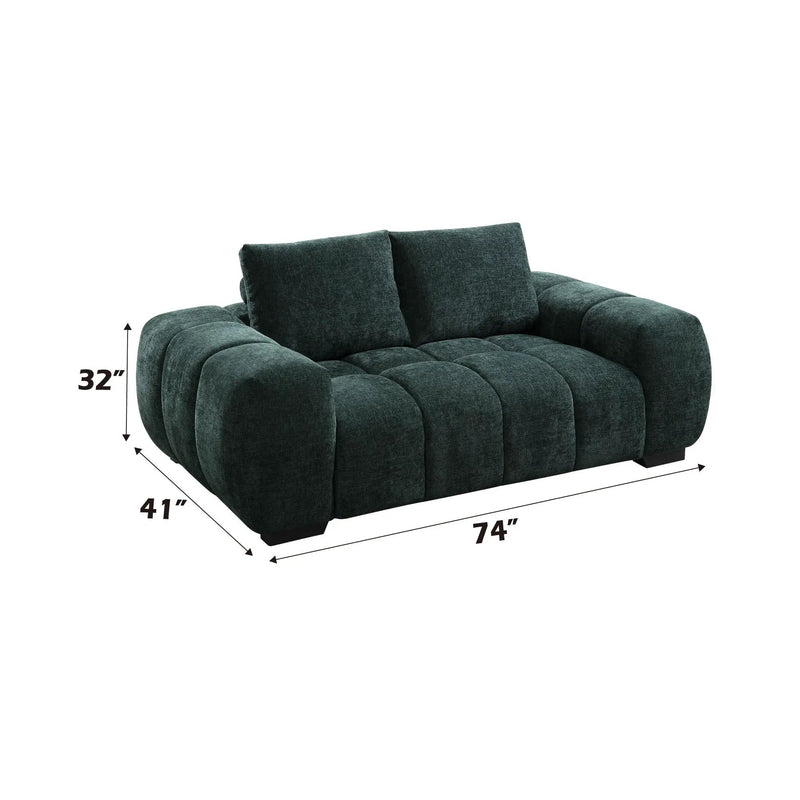 Ferrand - Chenille Loveseat - Green by Unique Piece Furniture