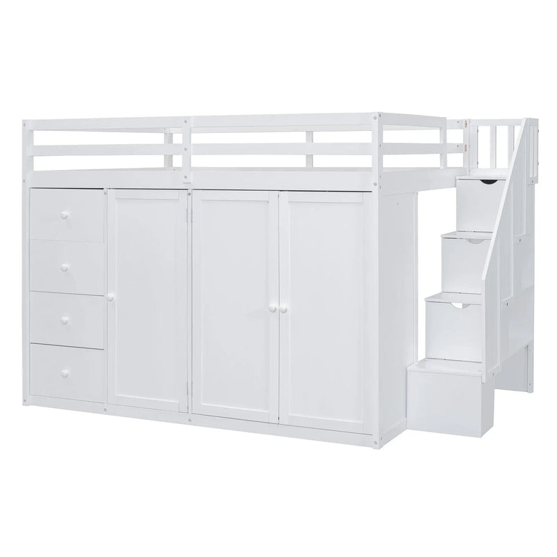 Loft Bed With Built In Wardrobes, Cabinets And Drawers by Unique Piece Furniture