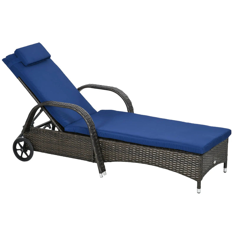 Outsunny Wicker Outdoor Chaise Lounge by HouseOfZazla