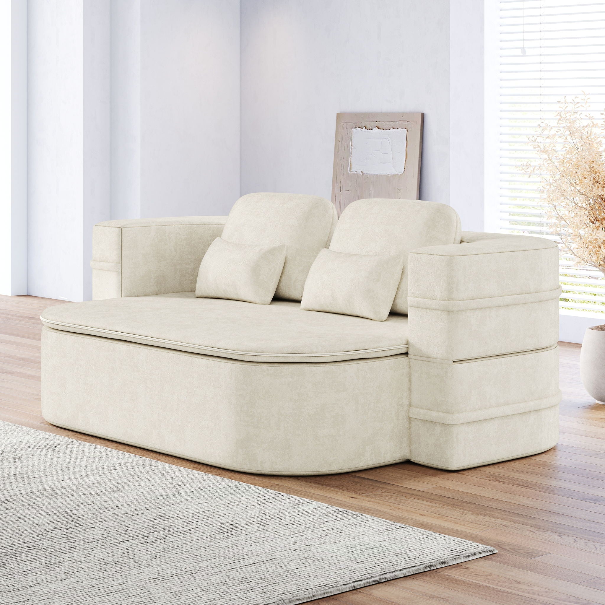 2 In 1 Foldable Sofa Bed With Multi Functional Blanket, Floor Lounge Sofa by HouseOfZazla