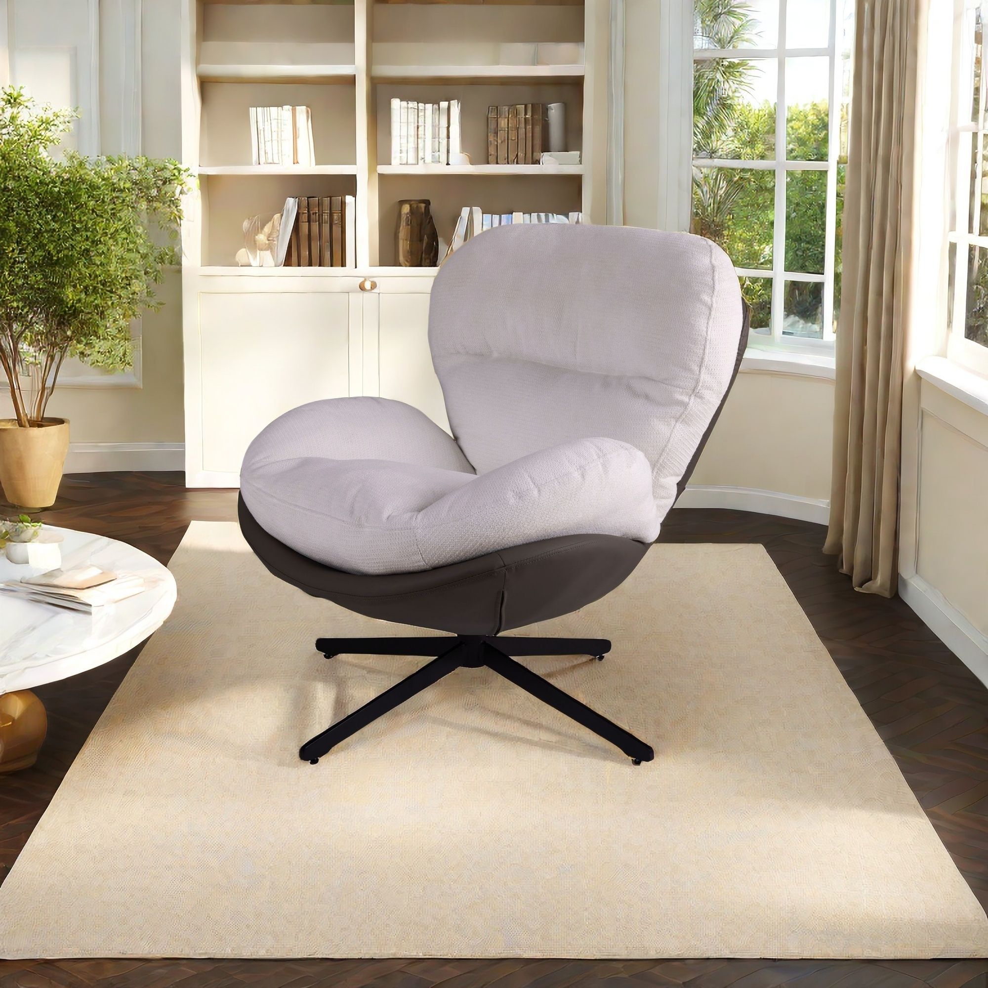 360° Swivel Office Chair, No Wheels by HouseOfZazla