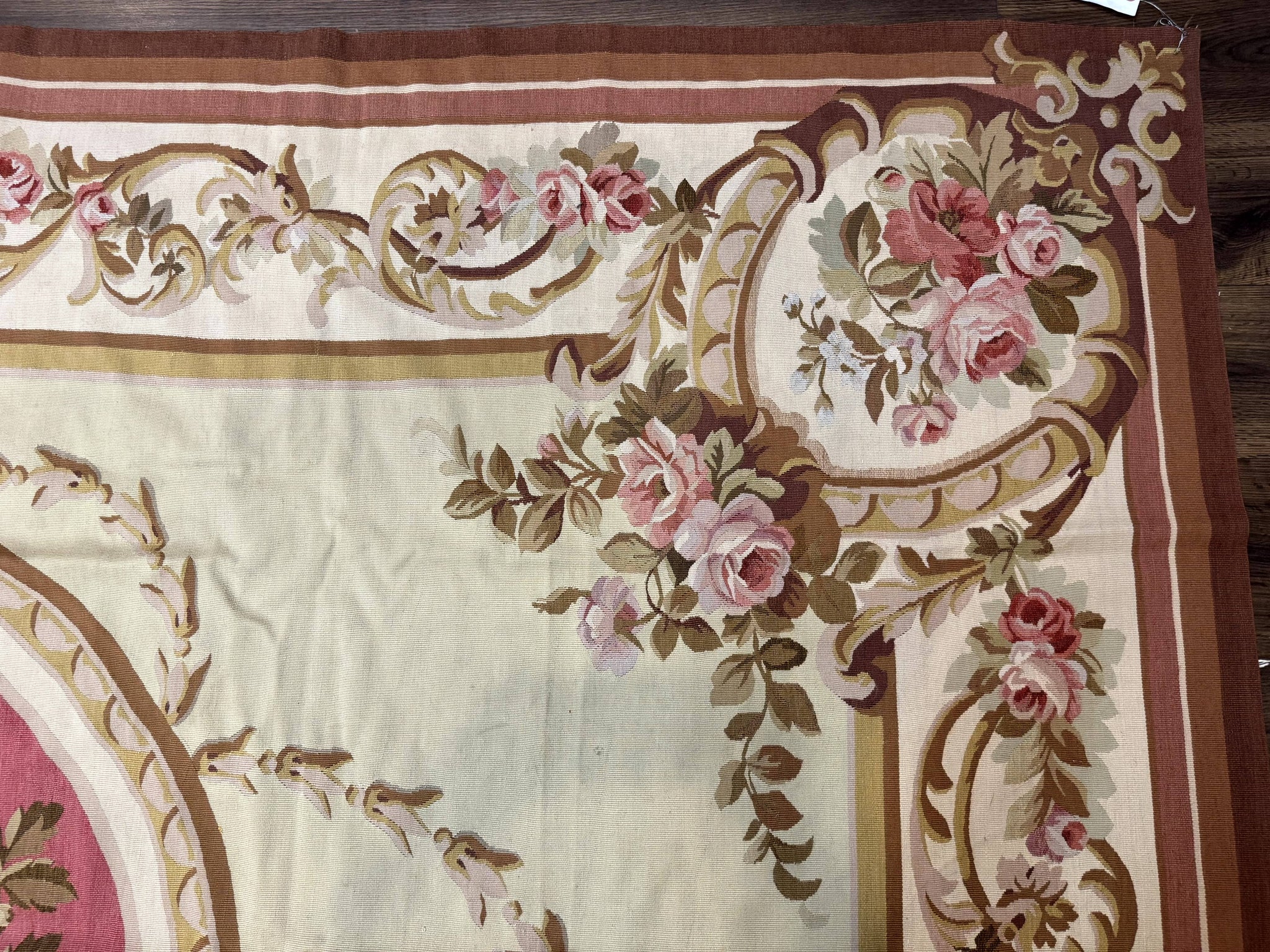 Large Aubusson Rug 10x14, European Elegant French Design, Floral Carpet by Jewel Rugs