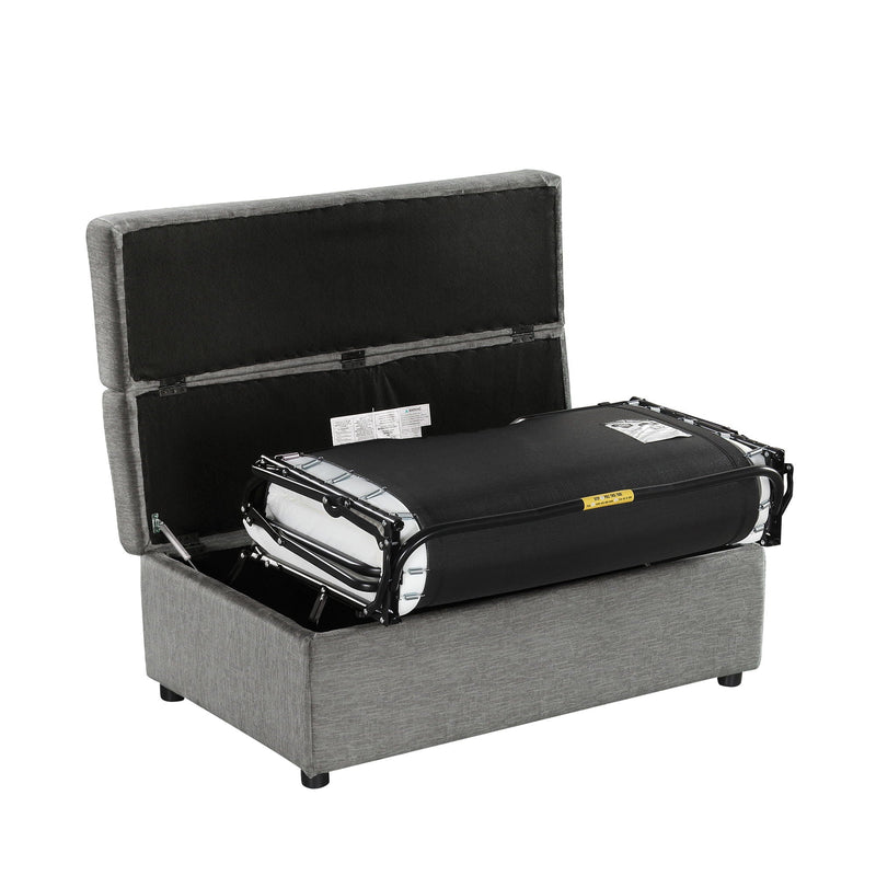 Twin Size Folding Ottoman Sleeper Bed With Mattress Convertible Guest Bed by HouseOfZazla