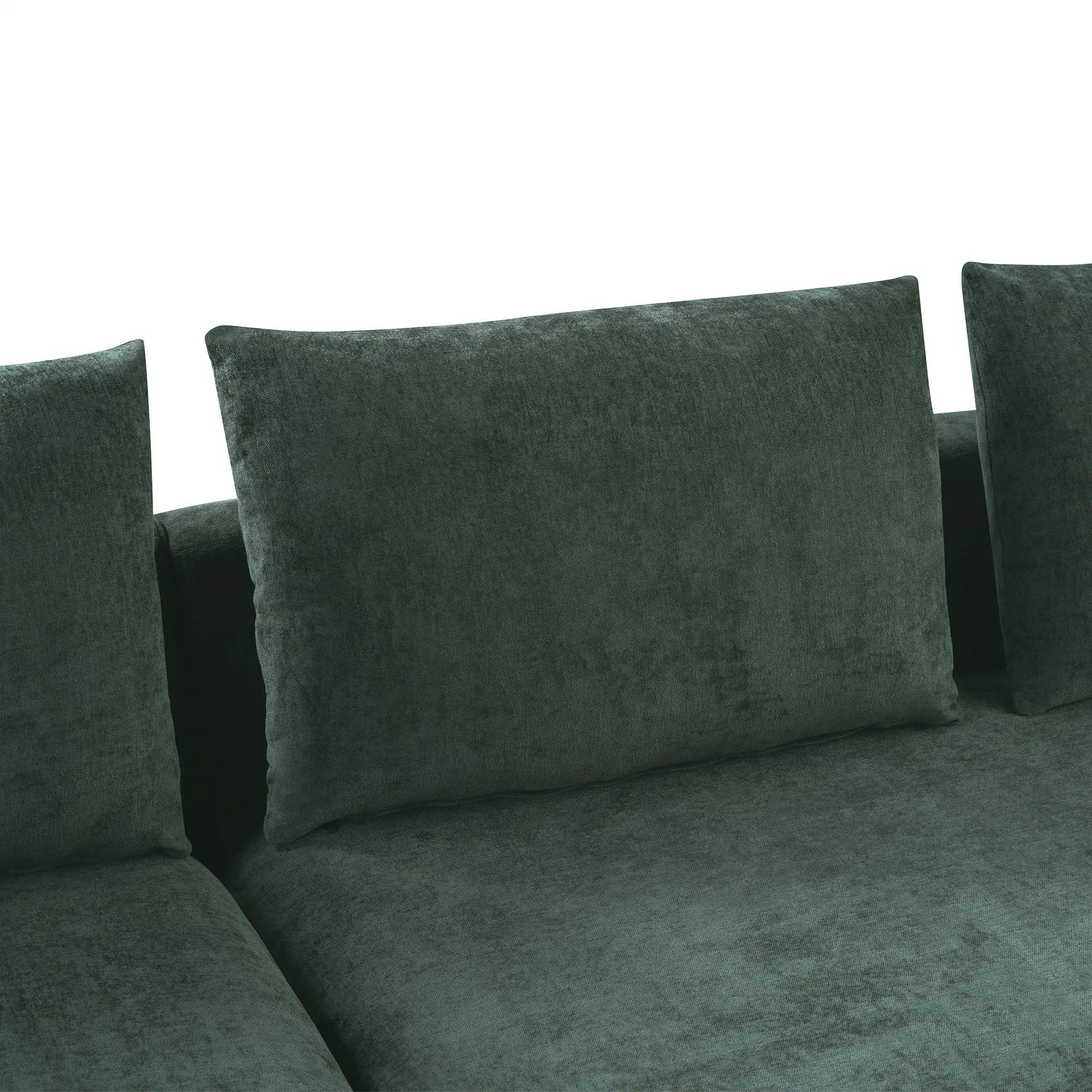 Modern L Shaped Sectional Sofa With Upholstery And Wooden Storage by HouseOfZazla