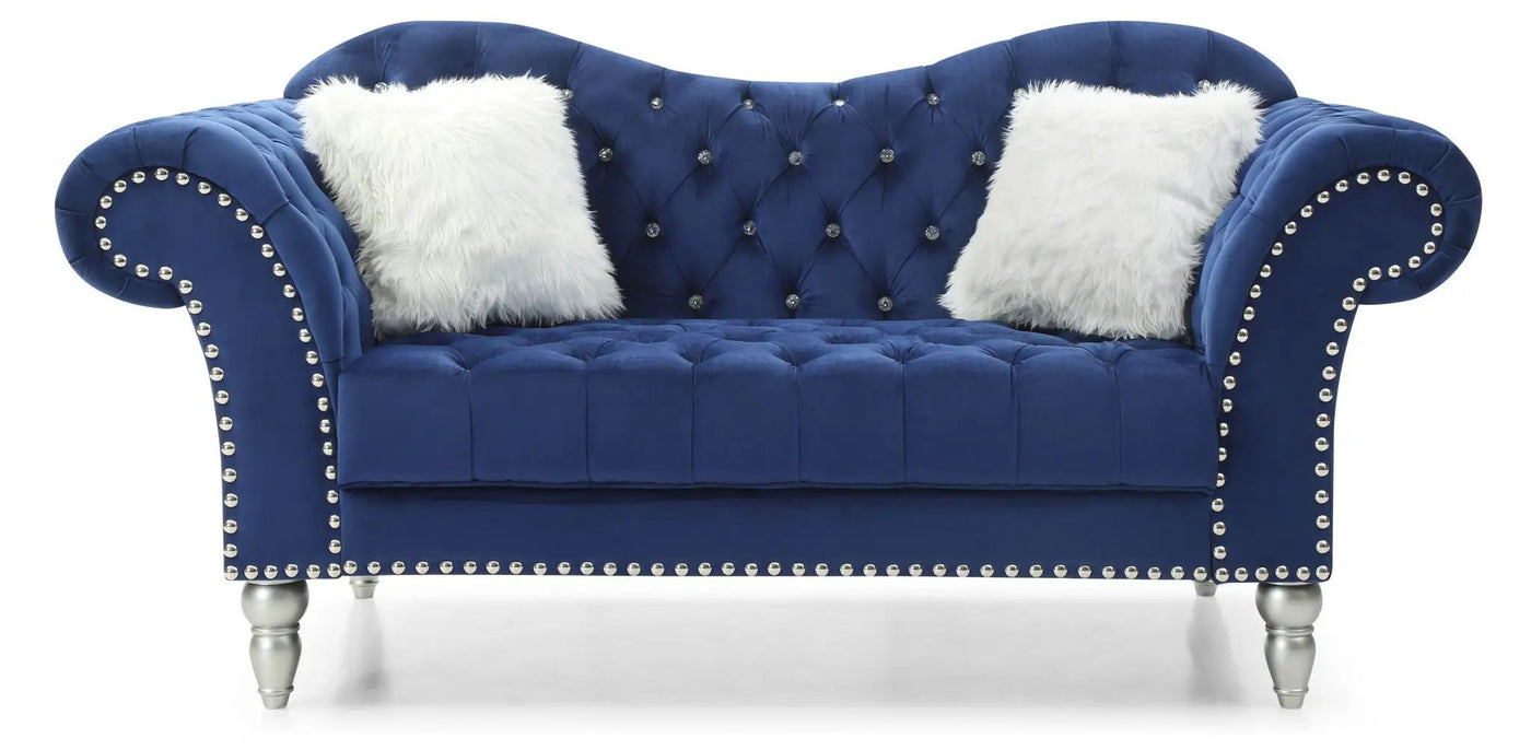 Elegant Round Arm Loveseat by HouseOfZazla