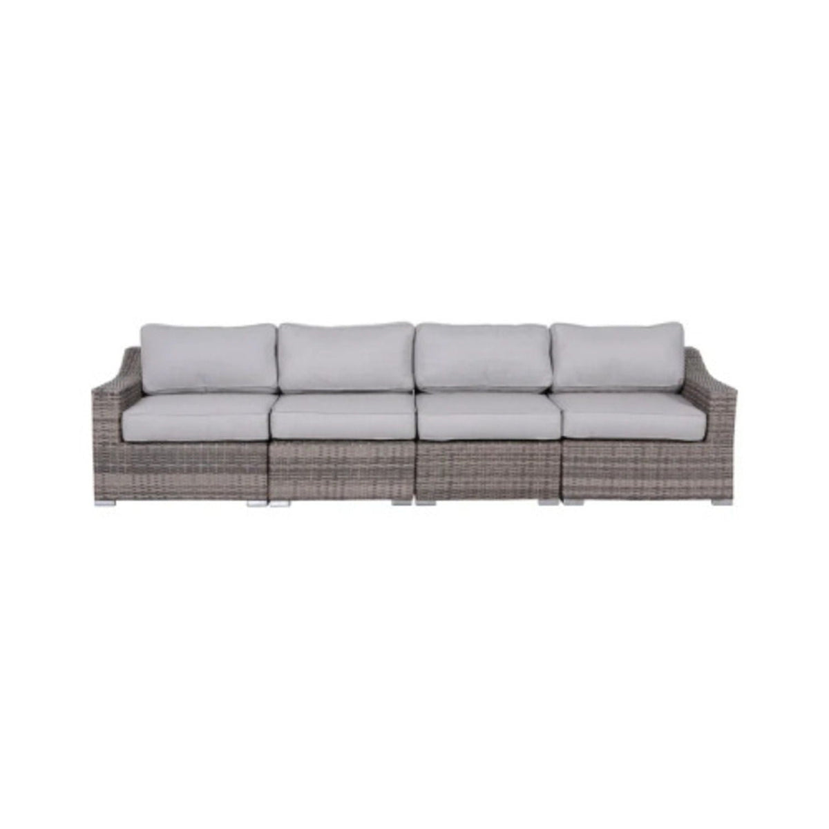 Outdoor Rattan Wicker Sectional Seating Group with Cushions – Gray or Dark Brown, photo 32 of 32
