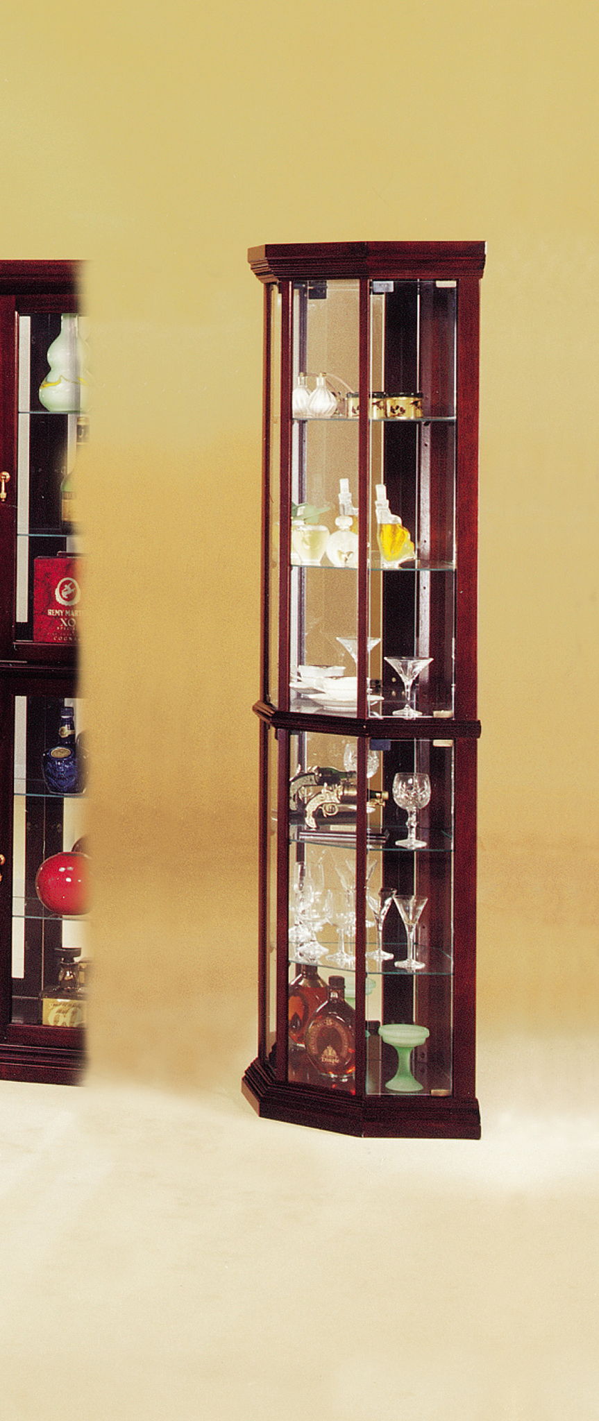 Huxley Curio Cabinet (Corner) - Cherry