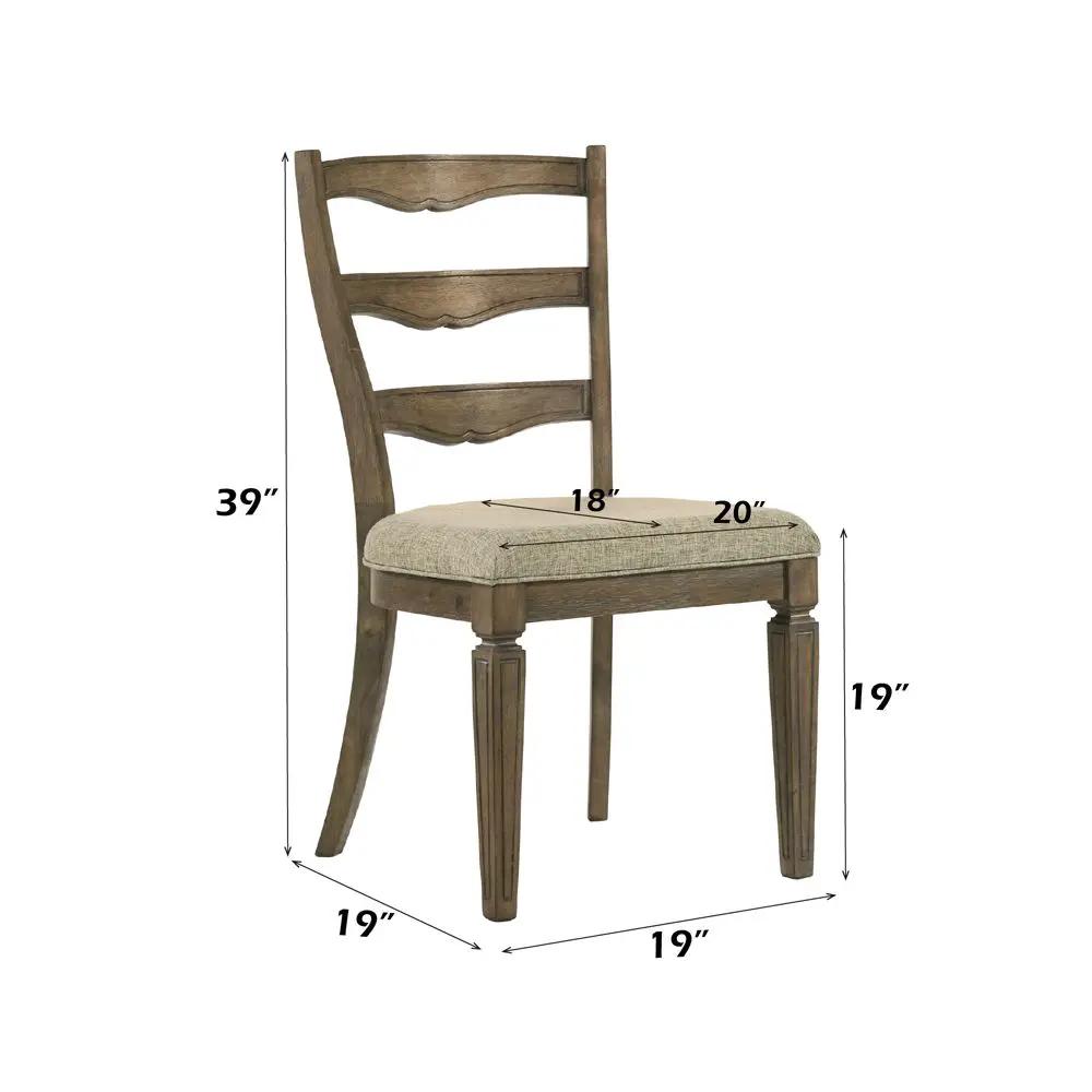Parfield - Side Chair (Set of 2) - Fabric & Weathered Oak by Unique Piece Furniture
