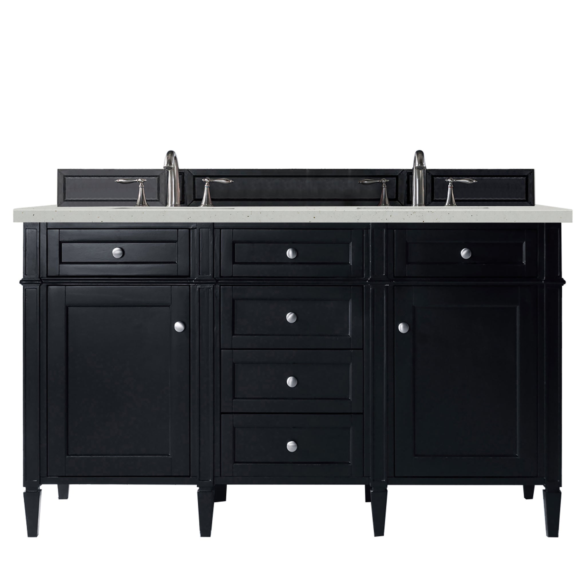 James Martin Brittany 60" Double Bathroom Vanity, Black Onyx, view 21