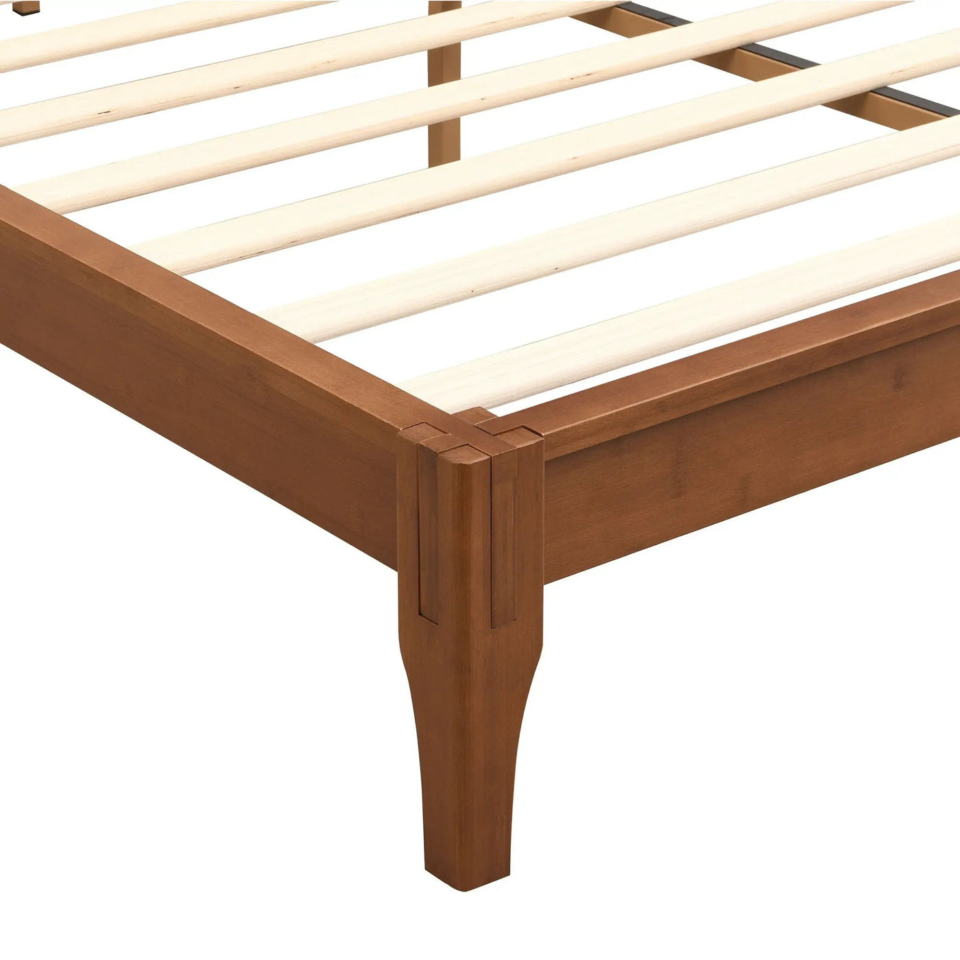 Solid Dry Bamboo Platform Bed Frame, With Slat Support by HouseOfZazla