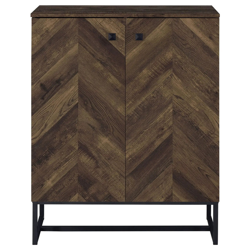 Carolyn 2-door Engineered Wood Accent Cabinet Rustic Oak by Unique Piece Furniture