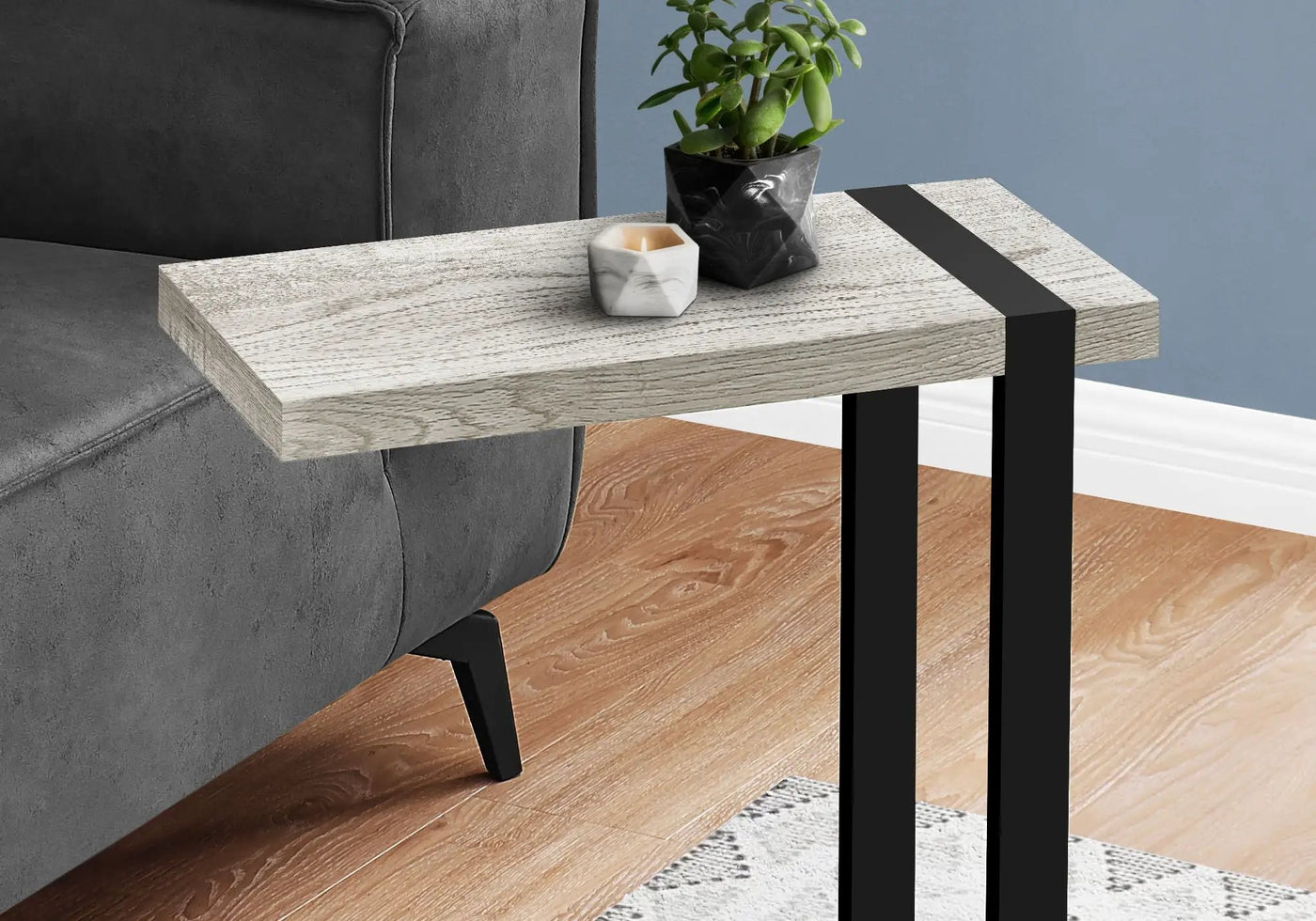 Accent Table, C-Shaped, Contemporary & Modern Stylish Design by HouseOfZazla