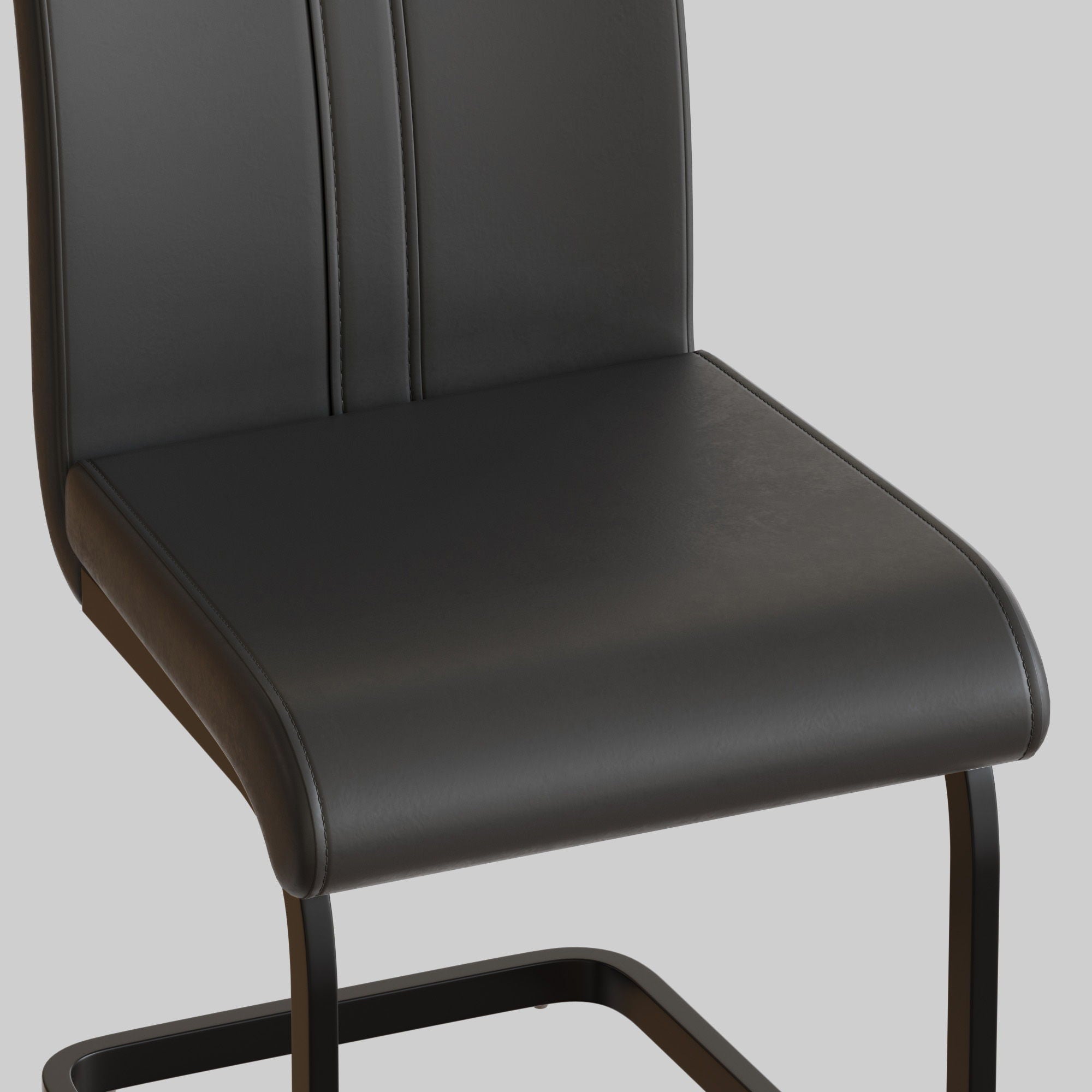 Modern Dining Chairs With High Back Upholstered Design Metal Legs by HouseOfZazla