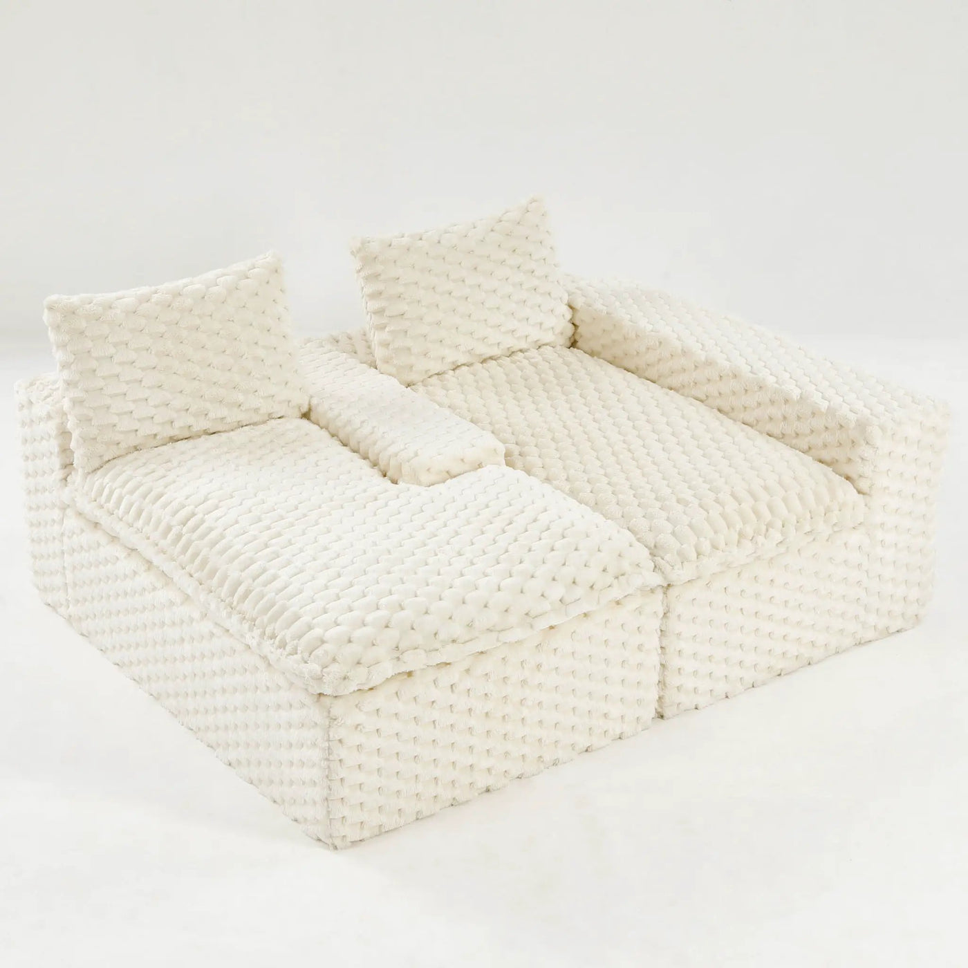 Modular Sofa, Convertible Twin Seat With Chaise Lounge by HouseOfZazla
