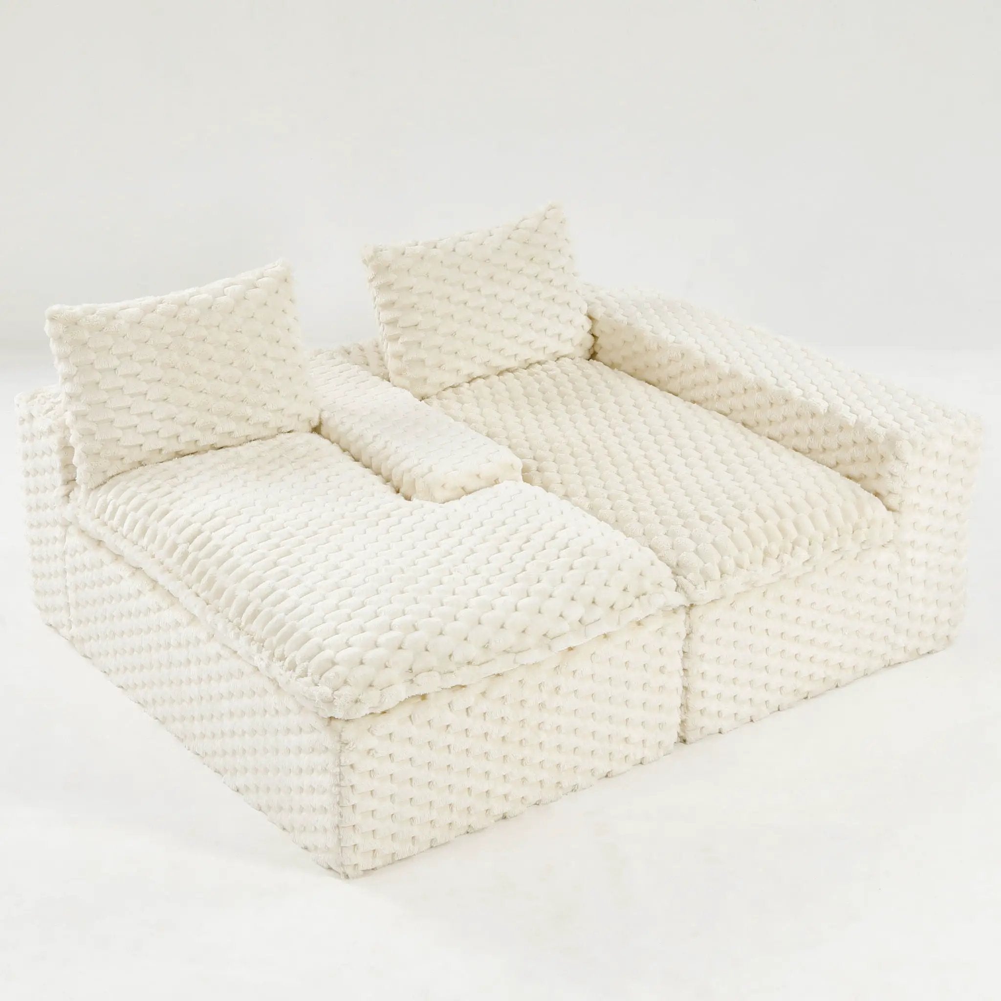 Modular Sofa, Convertible Twin Seat With Chaise Lounge by Unique Piece Furniture