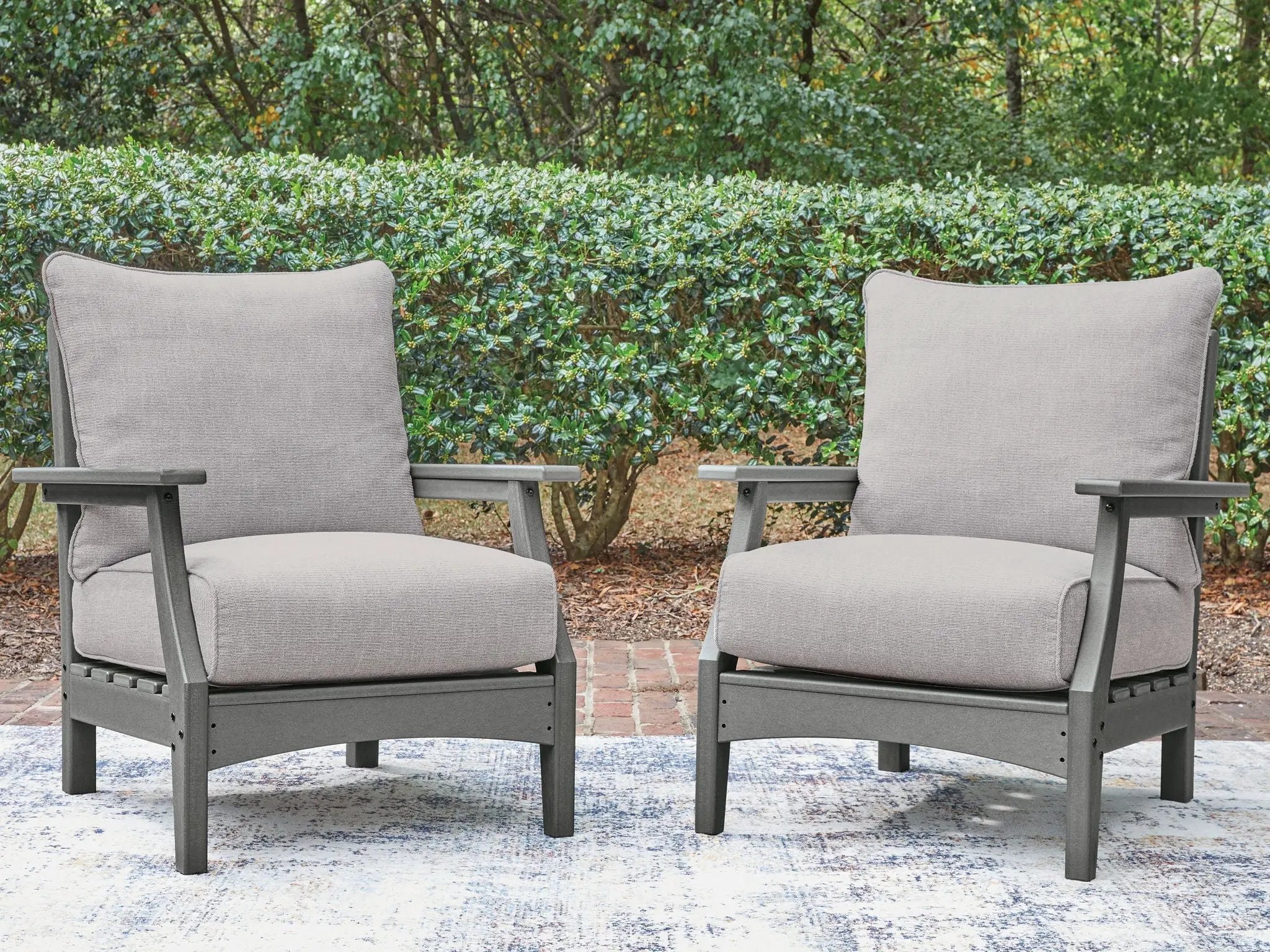 Cove Beach - Lounge Chair With Cushion (Set of 2) - Gray by Unique Piece Furniture