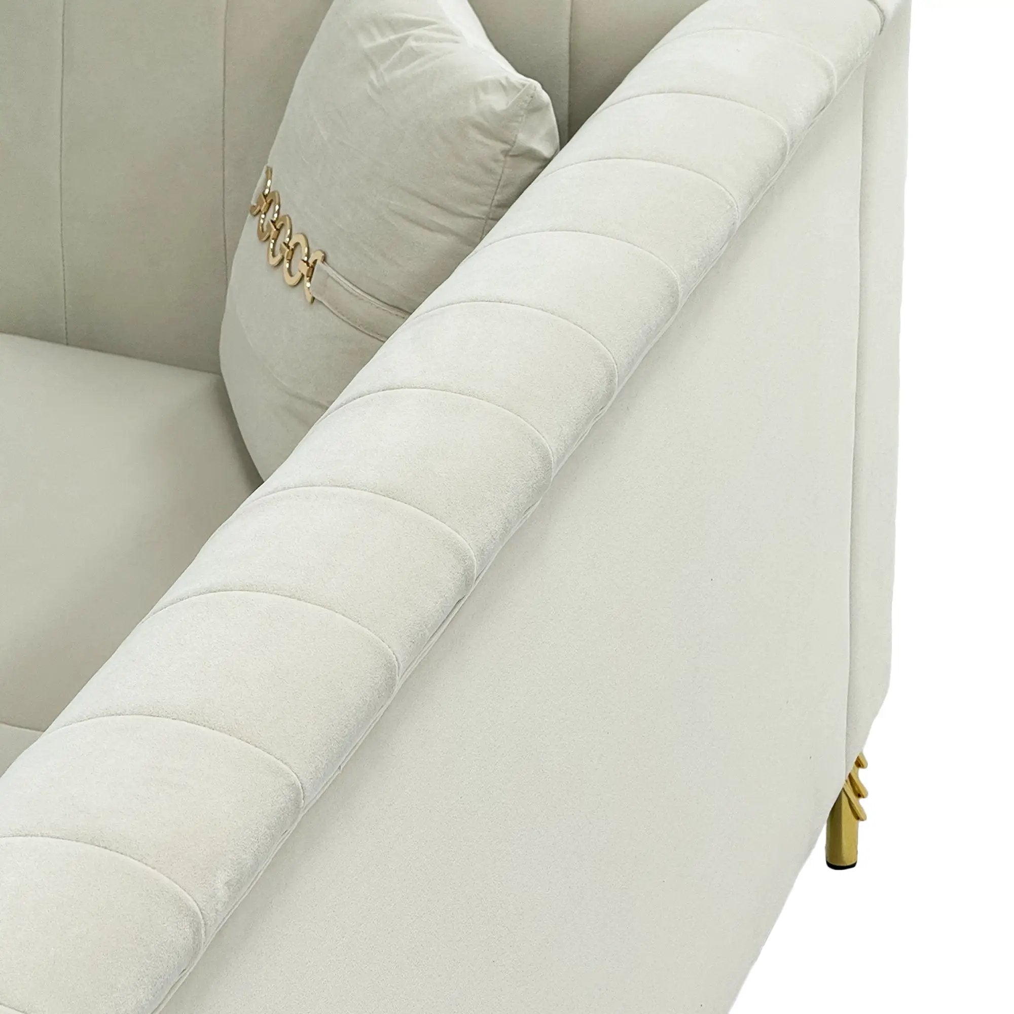 Modern Velvet Upholstered Sofa Set of 2 by HouseOfZazla