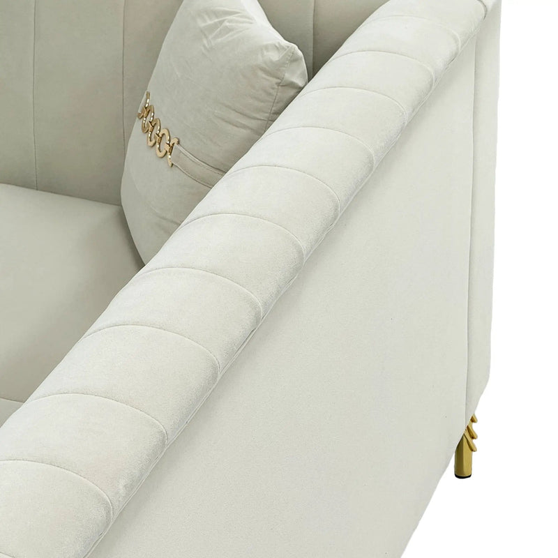 Modern Velvet Upholstered Sofa Set of 2 by HouseOfZazla