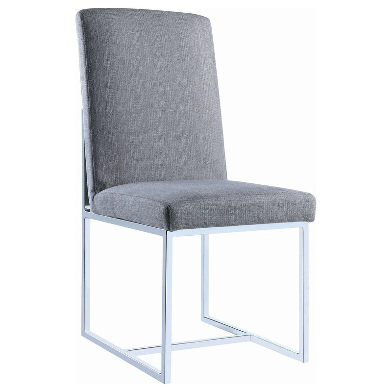 Mackinnon Upholstered Dining Side Chair Grey (Set of 2) by Unique Piece Furniture