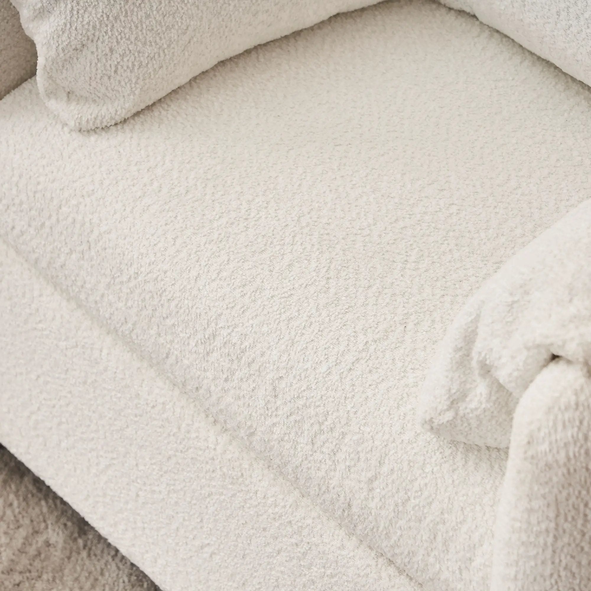 Fixed Modern Accent Chair Single Seater Plush Chenille Lounge Chair With High Resilience Cushion - Ivory White by HouseOfZazla