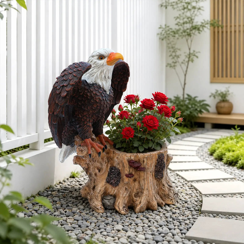 Majestic Eagle with Spread Wings Garden Planter Pot by HouseOfZazla