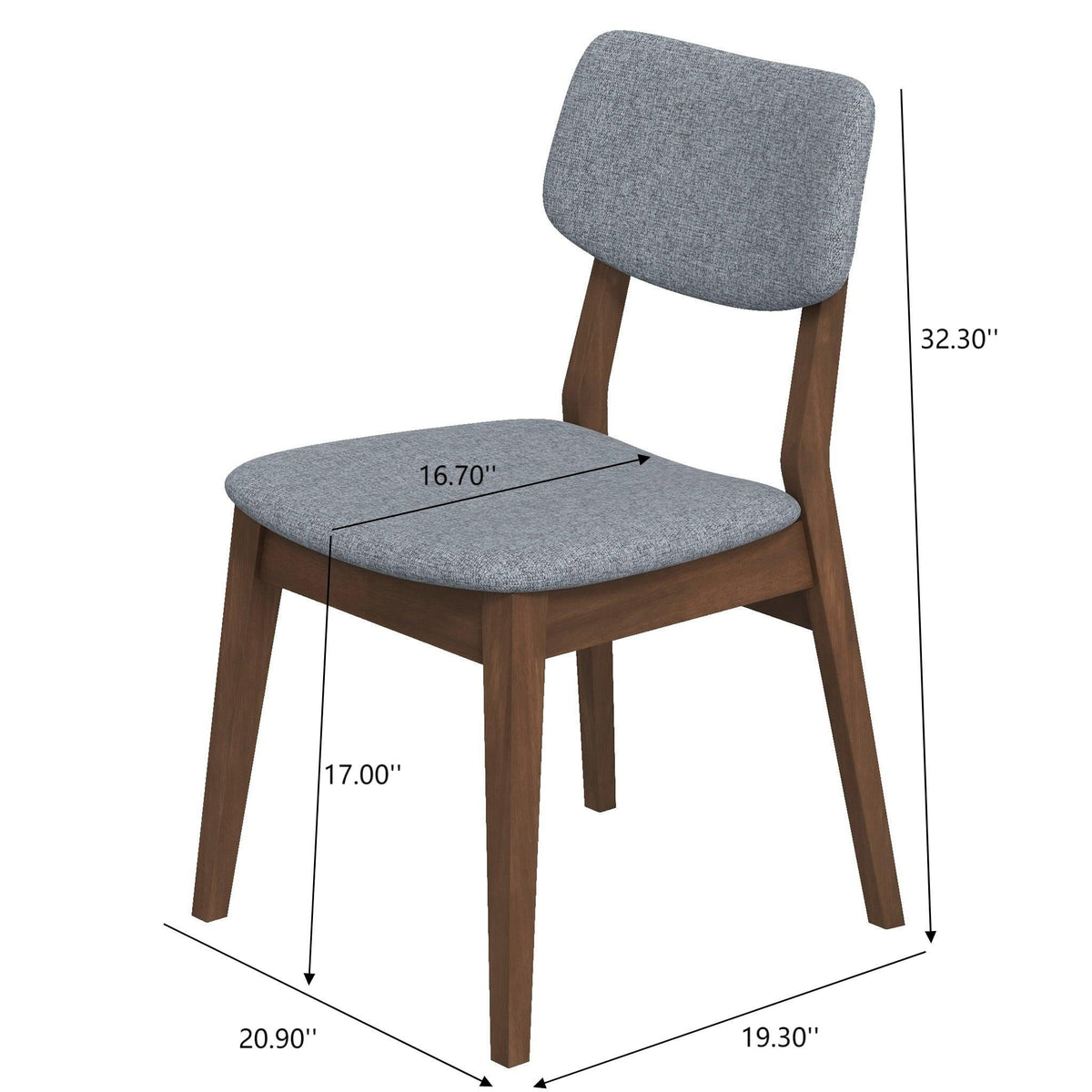 Solid Back Side Chair Set with Mid-Century Modern Design - Multiple Colors, photo 40 of 40