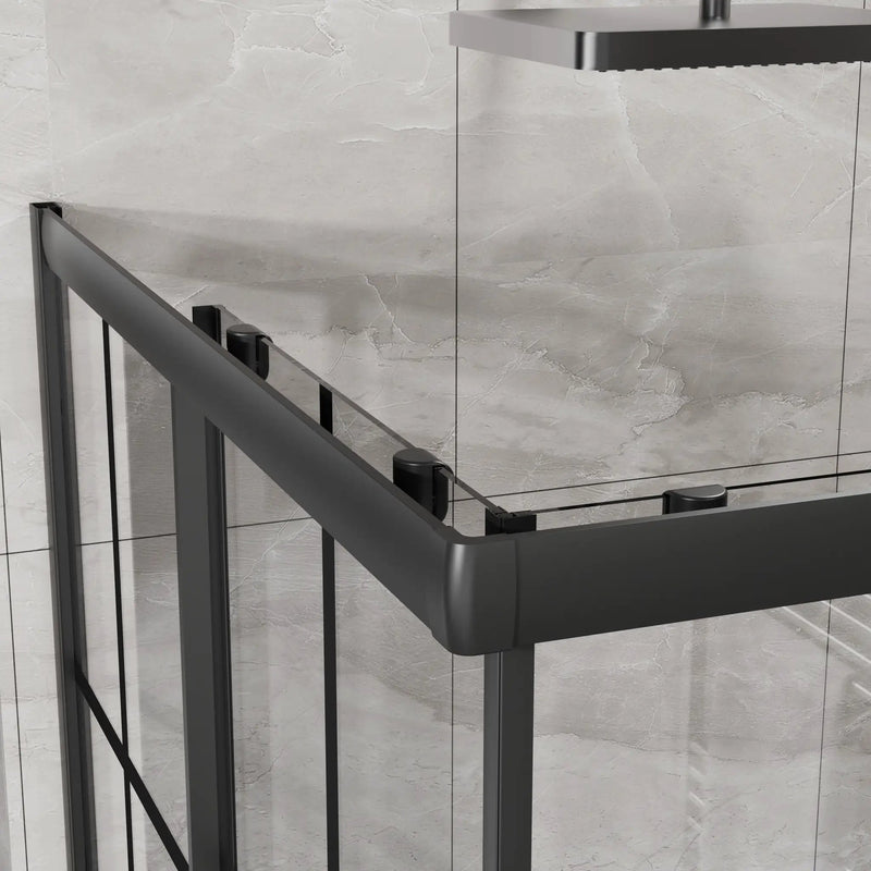 Goodyo Corner Shower Door - 36" D x 36" W x 72" H by HouseOfZazla