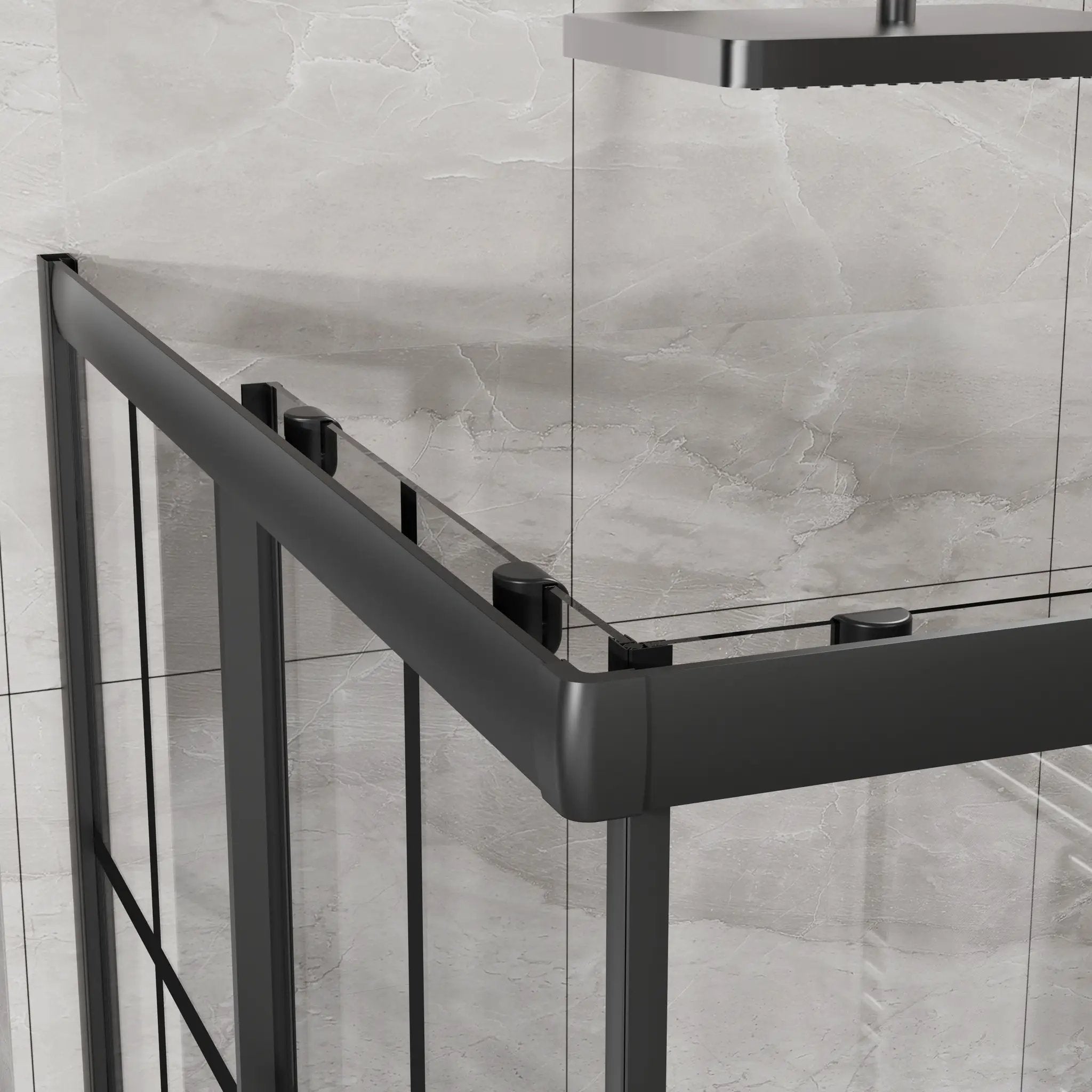 Goodyo Corner Shower Enclosure with Double Sliding Doors by HouseOfZazla