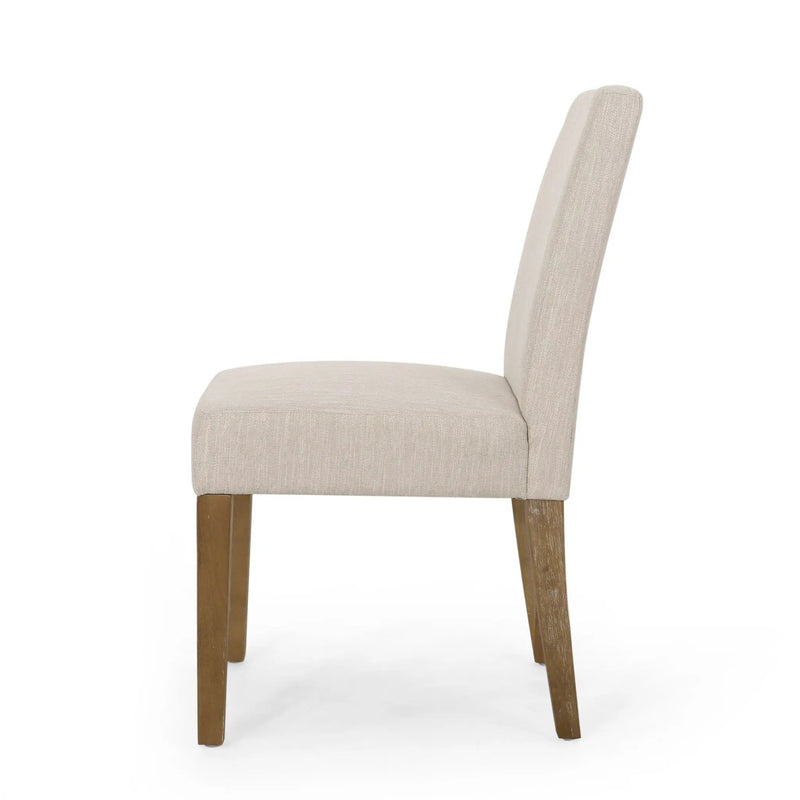 Contemporary Dining Chair with Upholstered Seating and Tapered Legs by HouseOfZazla