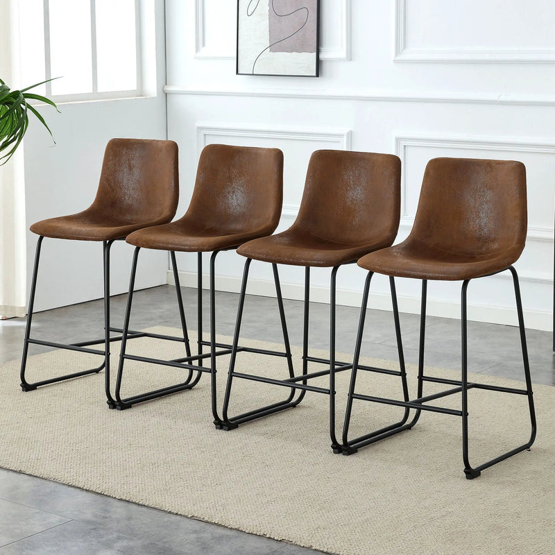 Retro Bar Chairs, Comfortable Stools (Set of 2) by HouseOfZazla
