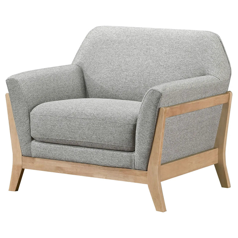 Vaughn Fabric Upholstered Flared Arm Accent Chair Grey by Unique Piece Furniture