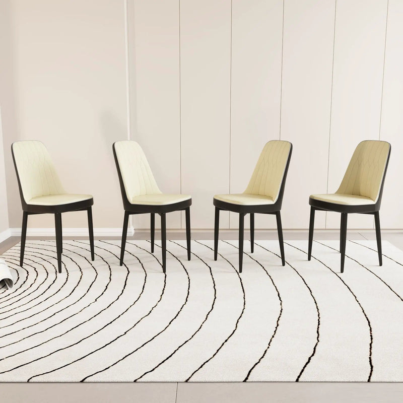 Modern Dining Chair With Cushions And Metal Legs by Unique Piece Furniture