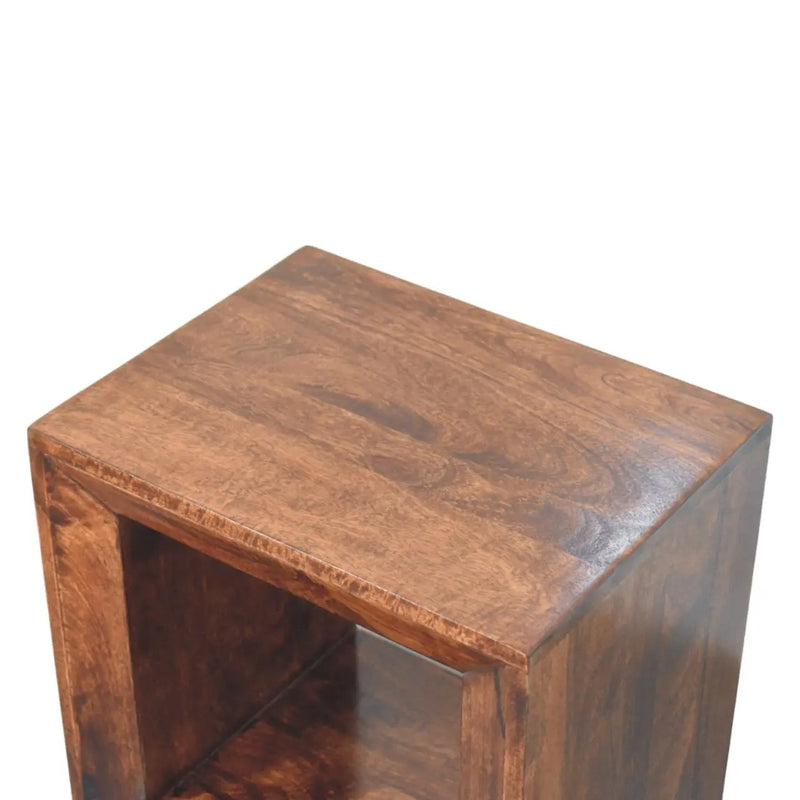 Solid Wood Solis California Side Table, Open Storage by HouseOfZazla