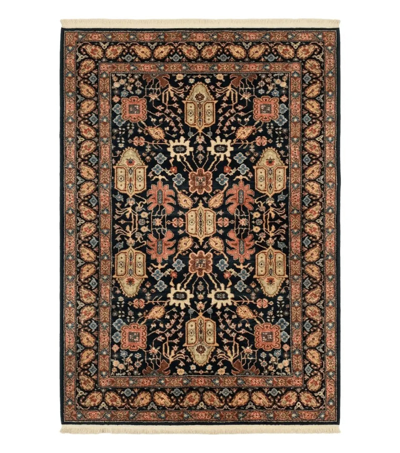 Karastan Rug 5.9 x 8.6, Chahar Mahal #604, Wool Vintage Discontinued Karastan Carpet by Jewel Rugs