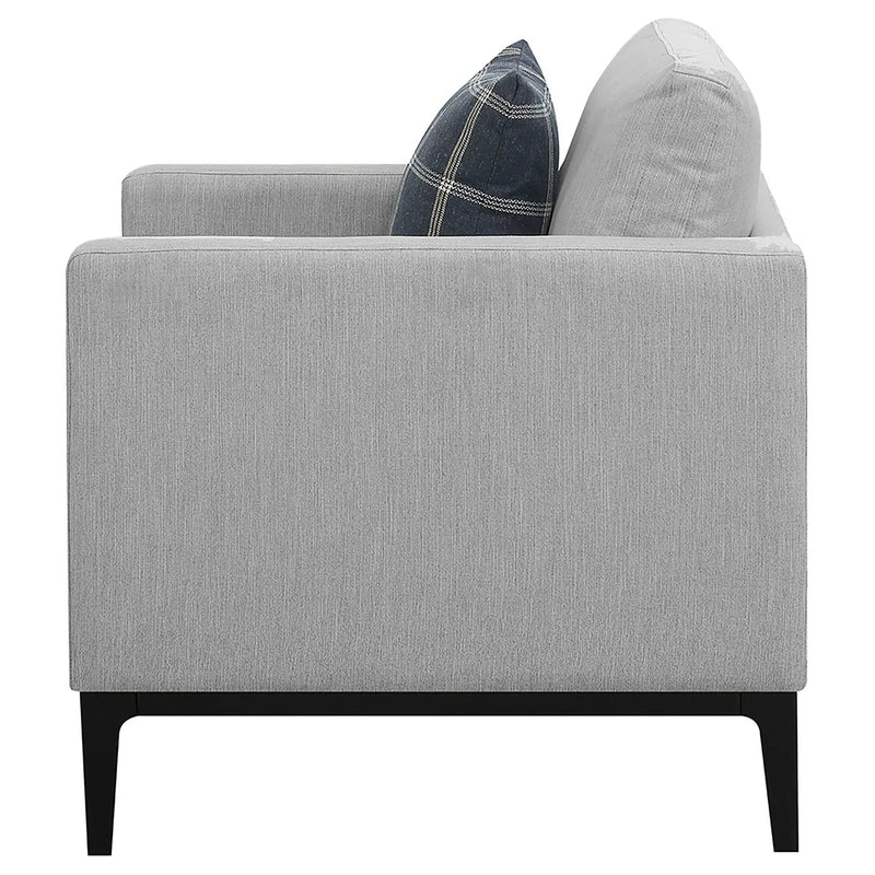 Apperson Upholstered Track Arm Accent Chair Light Grey by Unique Piece Furniture