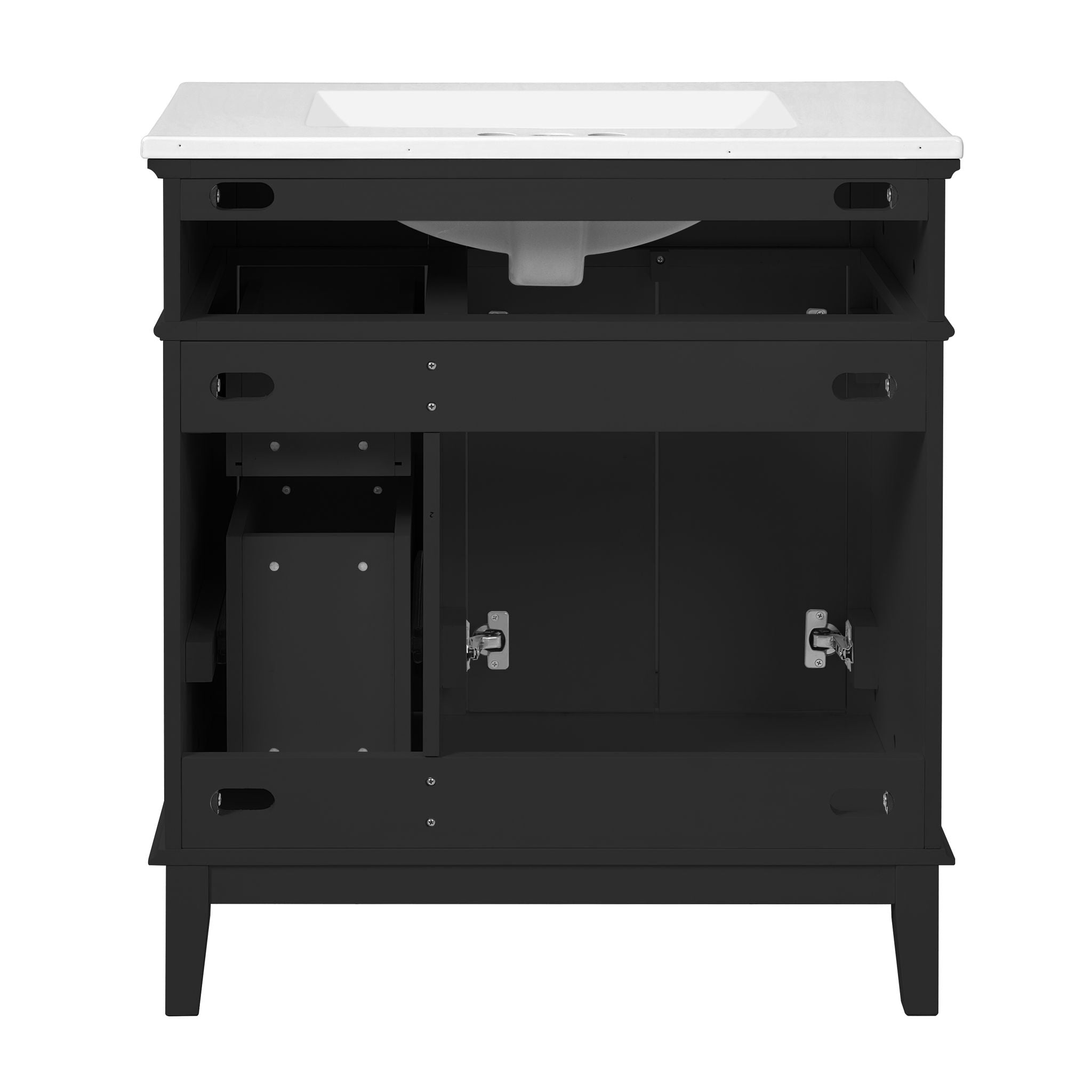 Modern Bathroom Vanity With Sink, Storage Cabinet, Soft Close Doors, Deep & Standard Drawers by HouseOfZazla