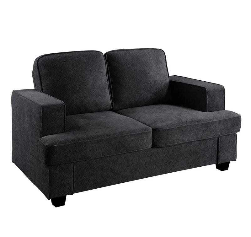 Modern Loveseat, Comfortable 2 Seater Couch With Deep Seating, Loose Back Cushions, Wide Arms by Unique Piece Furniture