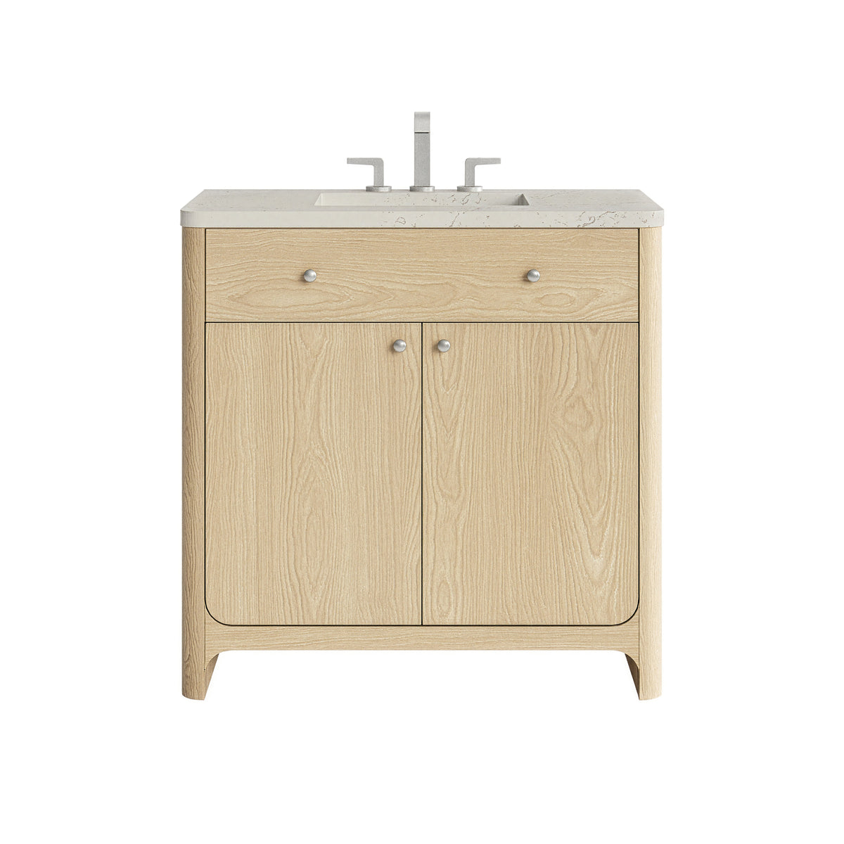James Martin Gracyn 36" Single Bathroom Vanity, Coastal Driftwood with Siberian countertop
