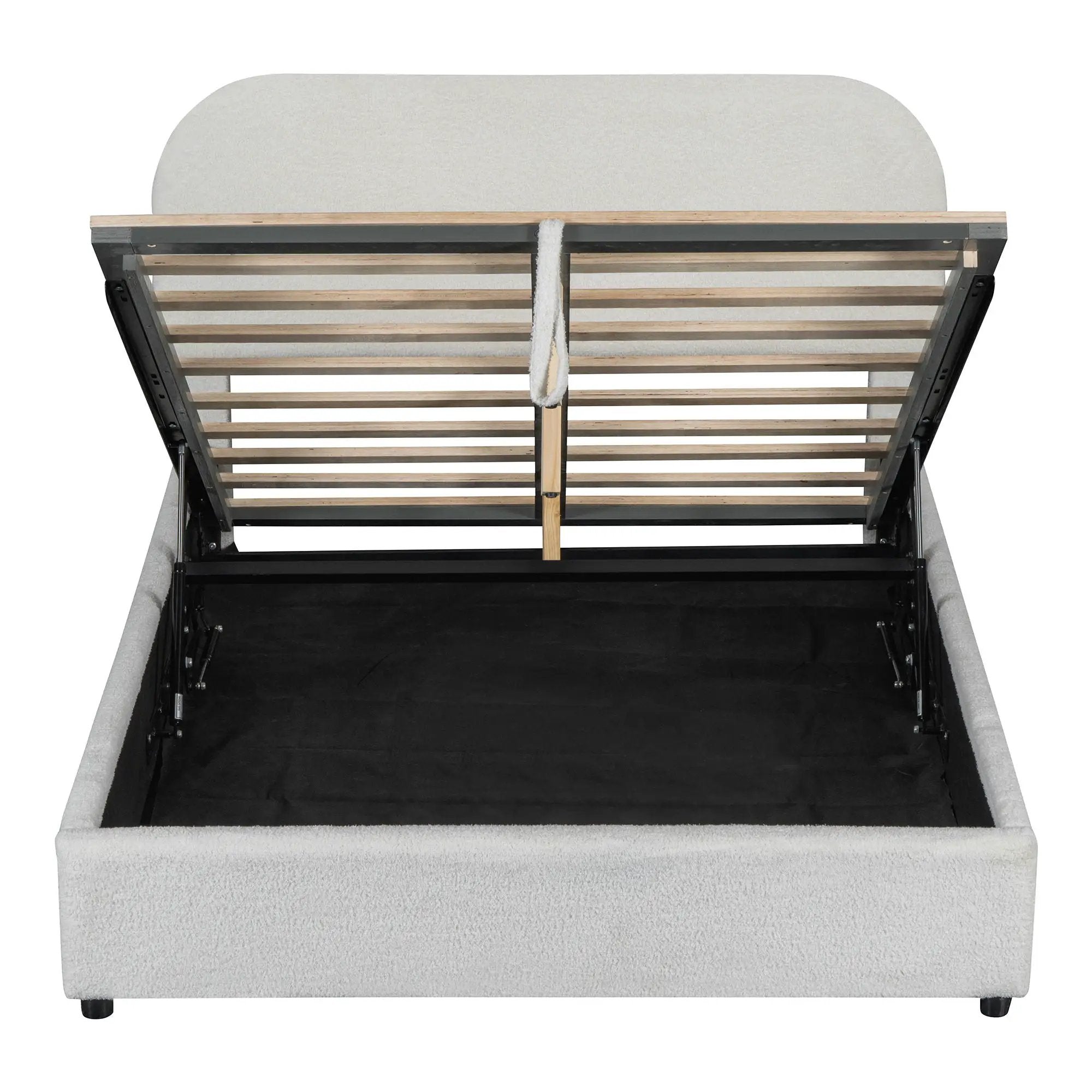 Upholstered Platform Bed With Hydraulic Storage System by HouseOfZazla