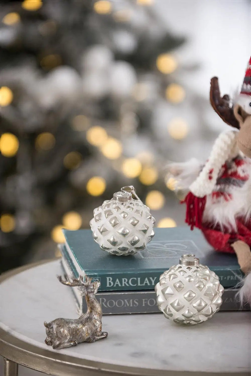 Christmas Ball Ornaments, Decorative Hanging Ball Christmas Tree Ornaments, For Holiday Party Decorations (Set of 12) - White by Unique Piece Furniture