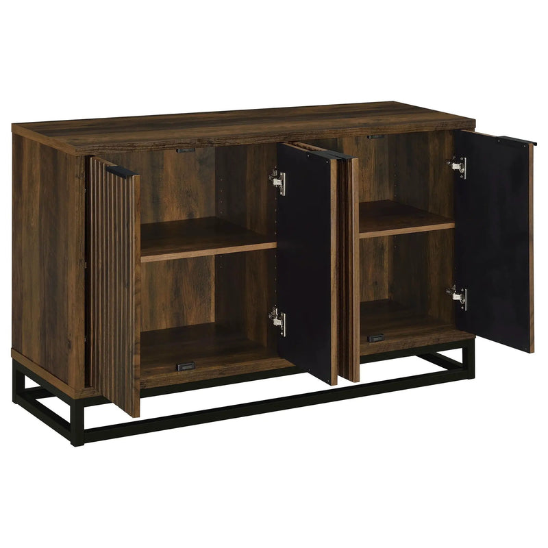 Ryatt 4-door Engineered Wood Accent Cabinet Dark Pine by Unique Piece Furniture