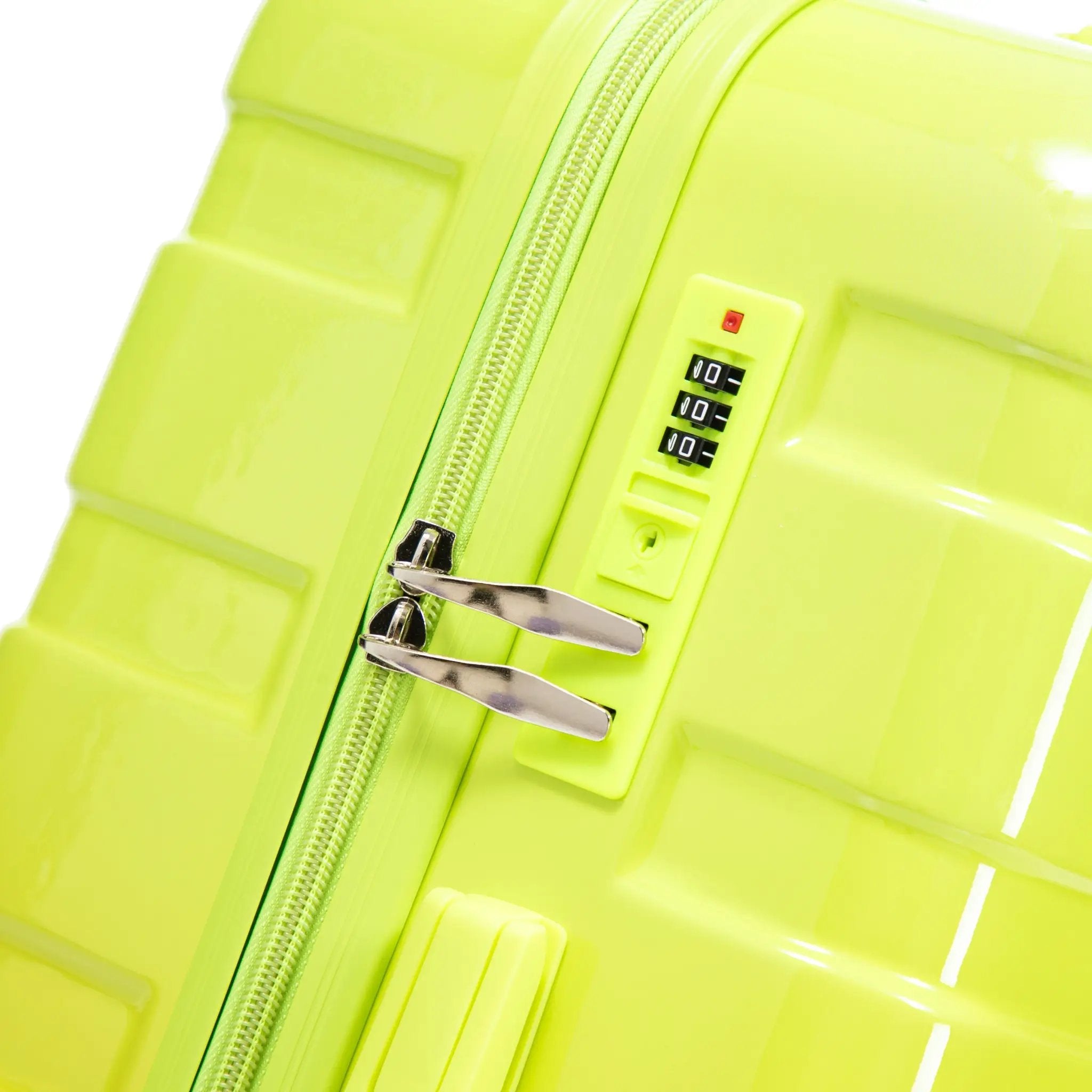 20'/24'/28' 3-Piece PC Spinner Wheel Luggage Set (Yellow+Green) by HouseOfZazla
