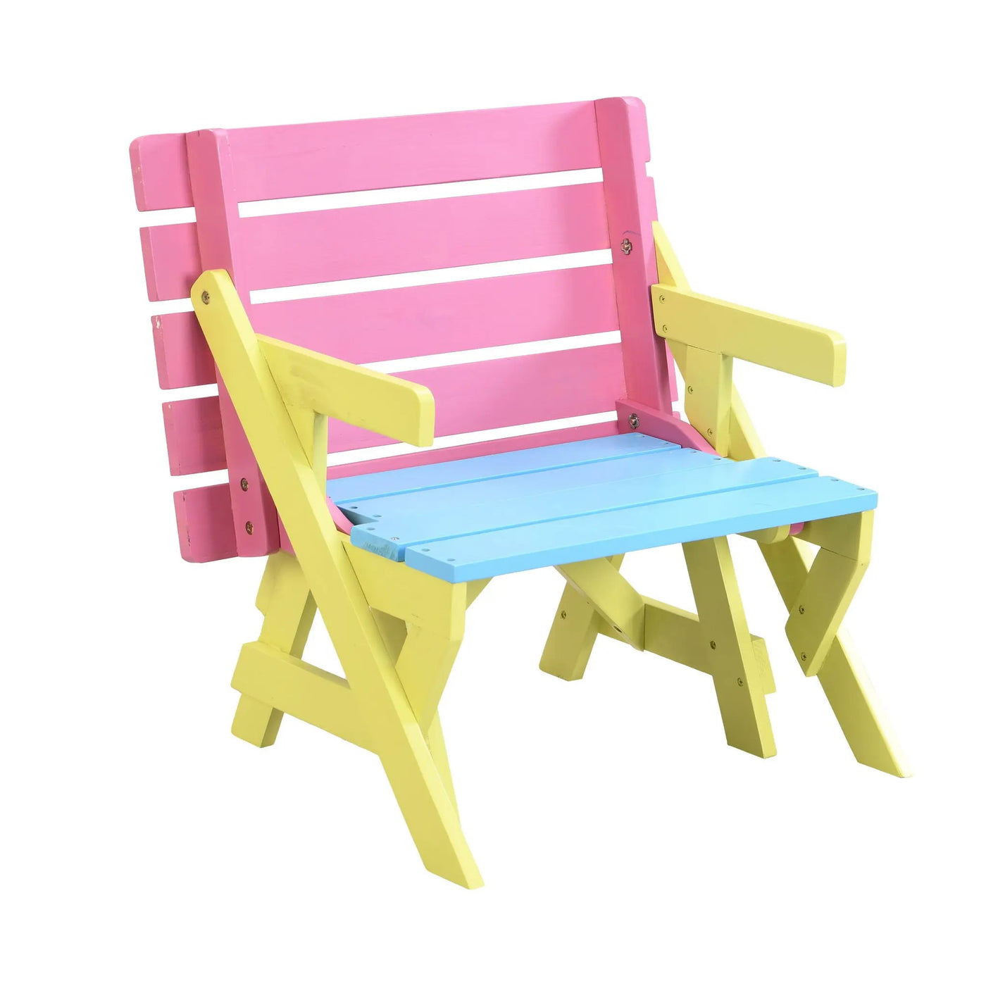 Kids Multi-Functional Arm Chair, Table With 2 Benches All-In-One Set by HouseOfZazla