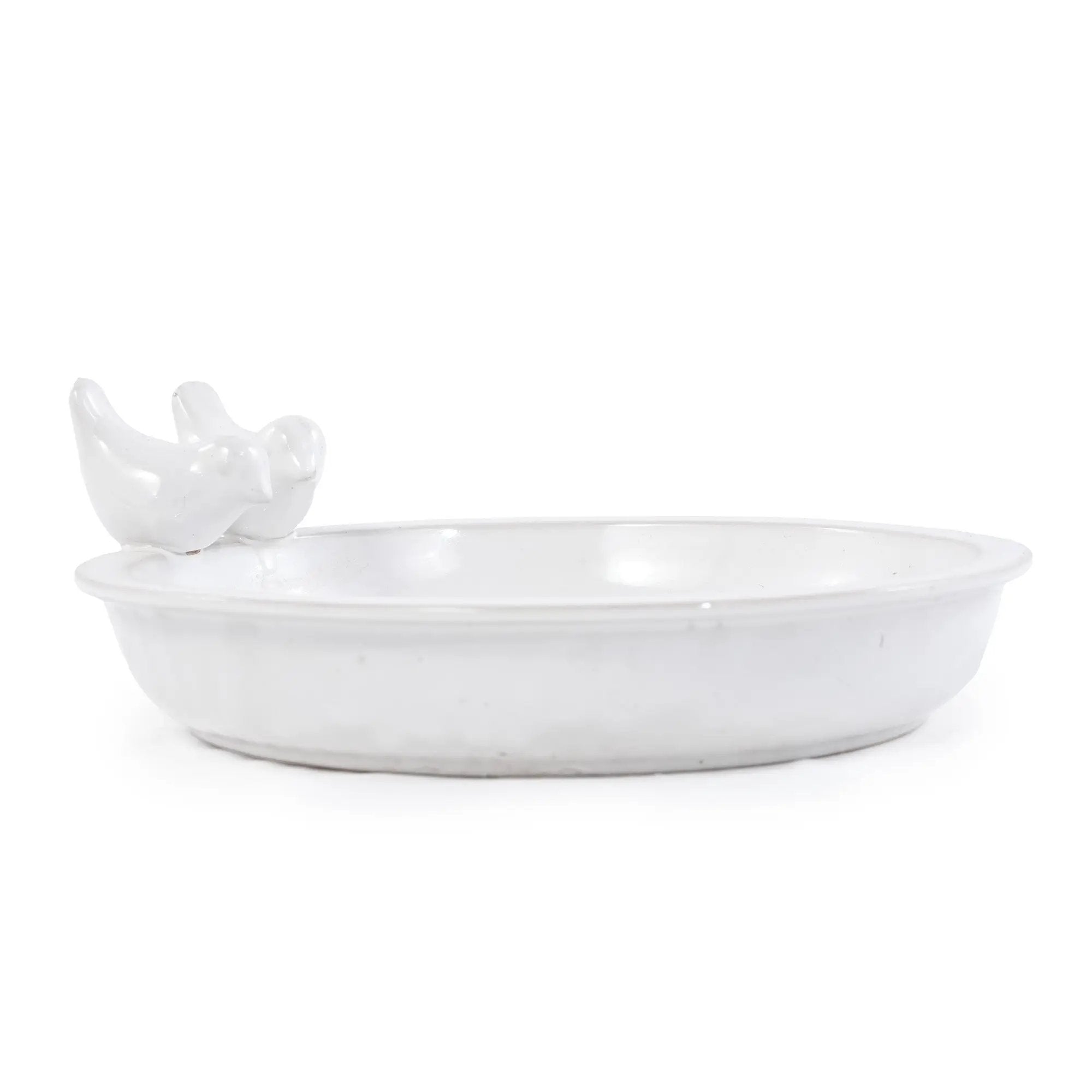 Handmade Ceramic Bird Bath - 11.8 Inch Glossy by HouseOfZazla