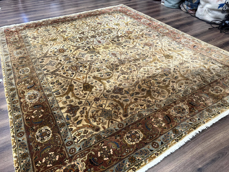 Indo Persian Rug 8x10, Teawash Bidjar Carpet, Allover Pattern by Jewel Rugs