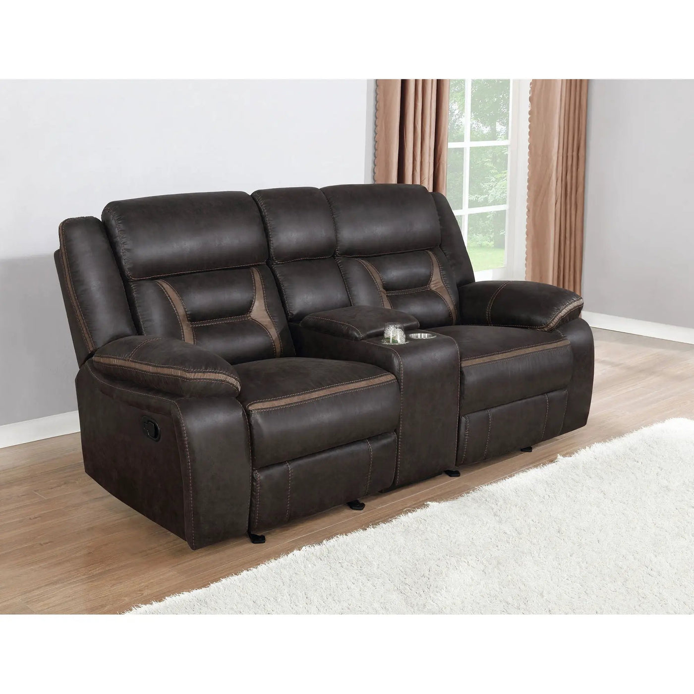Brazelton - Glider Loveseat With Console by HouseOfZazla