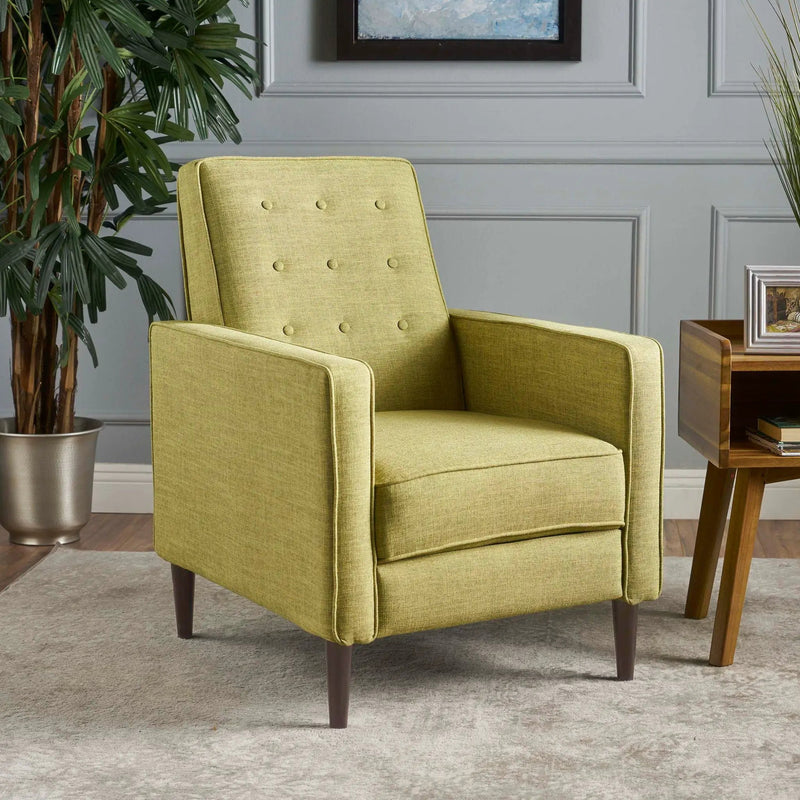 Mid-Century Modern Recliner With Button Tufted Waffle Stitch by HouseOfZazla