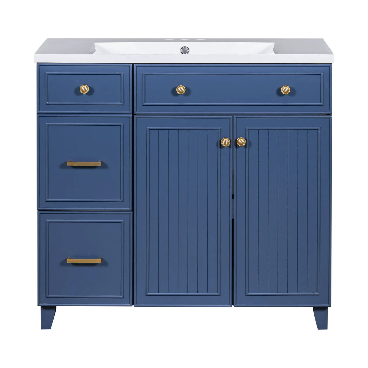 Bathroom Vanity With Sink, Soft Close Doors, Adjustable Shelves by HouseOfZazla