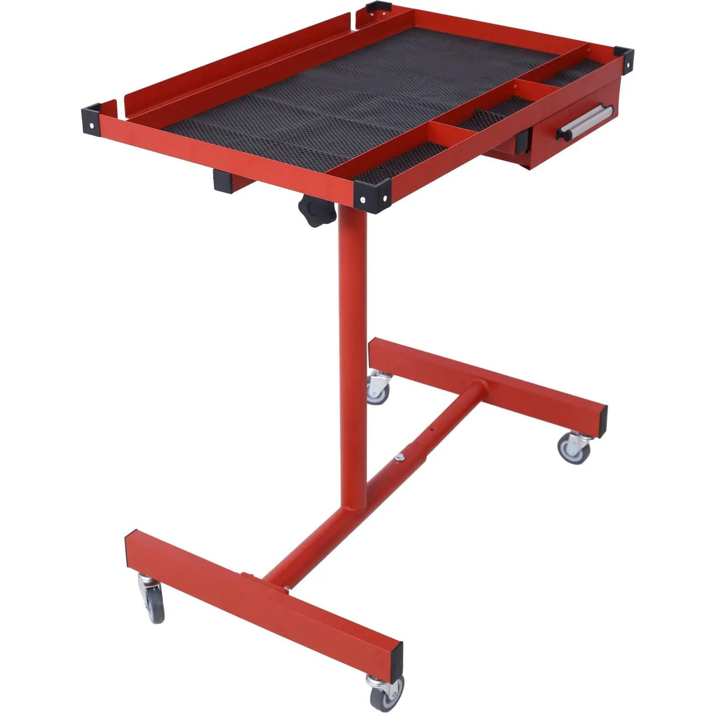 Adjustable Tear Down Work Table With Drawer For Garages, Repair Shops, And Diy, Portable, (4) 2.5" Swivel Casters, 220 Pound Capacity, Rubber Corners, Heavy Duty Steel by Unique Piece Furniture