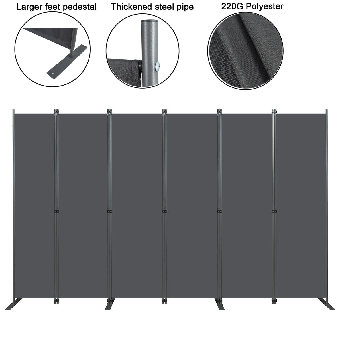Room Divider 6-Panel - 120" W × 71" H, photo 5 of 9